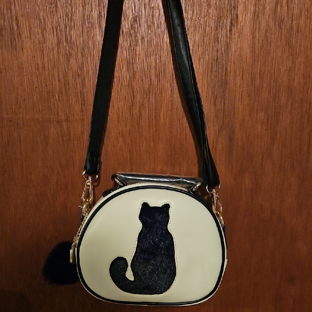 NWT Cat Silhouette Shoulder Bag